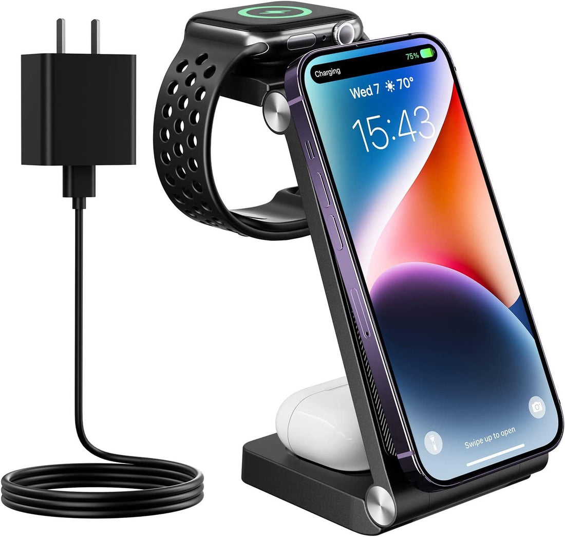 New Vertical Folding Magnetic Three-in-one Wireless Charger