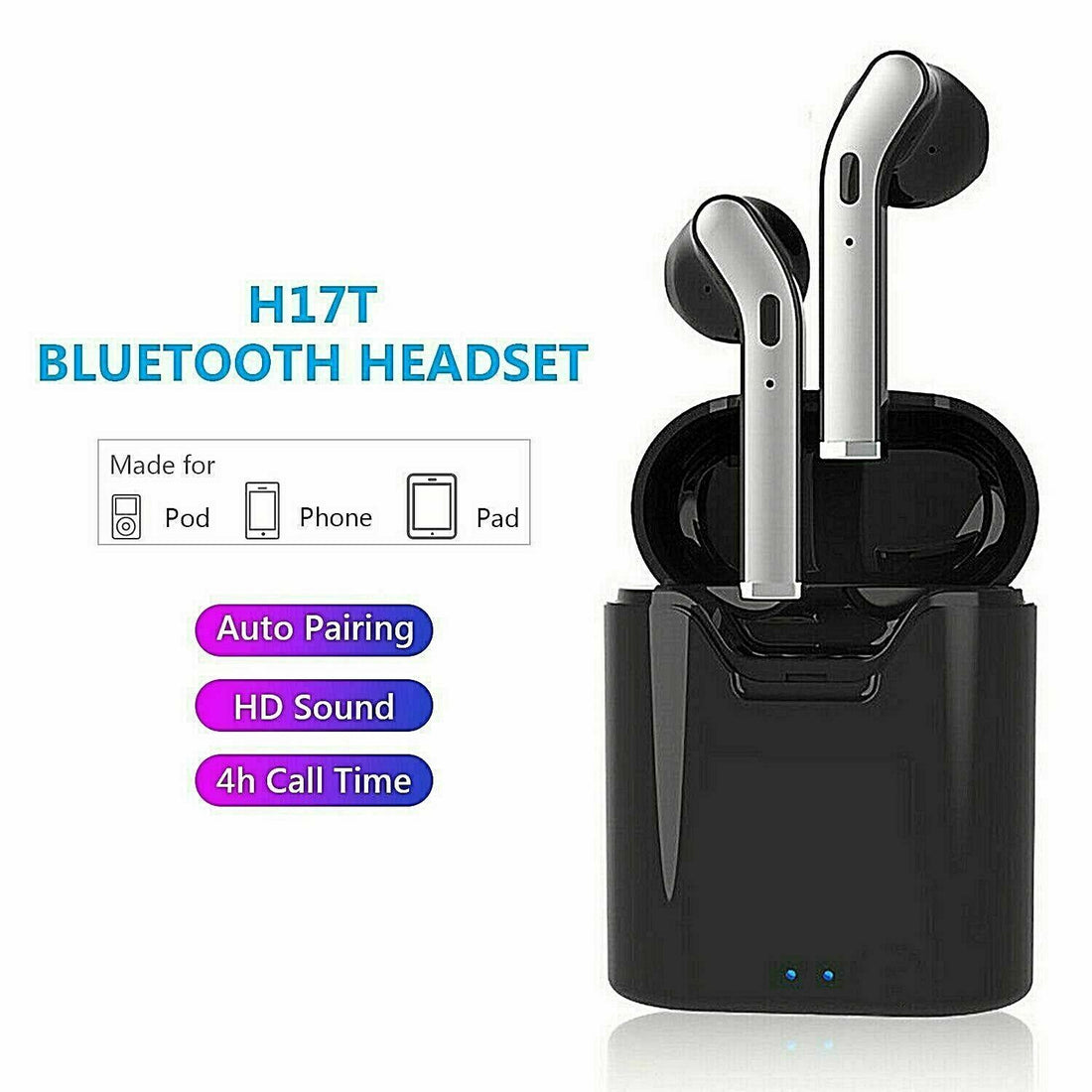 Bluetooth 5.0 Ohrhörer Kopfhörer Kabellos Geräuschunterdrückung In-Ear Wasserdicht