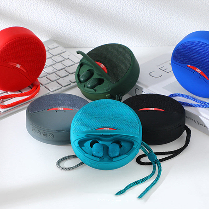 Tragbares Headset für den Außenbereich, Bluetooth-Lautsprecher, integrierter kabelloser 3D-Stereo-Subwoofer, Musiklautsprecher, unterstützt TF-Karte, FM-Radio